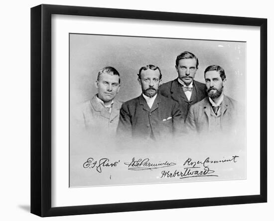 Roger Casement, Herbert Ward, E.J Glave and Friend-English Photographer-Framed Giclee Print