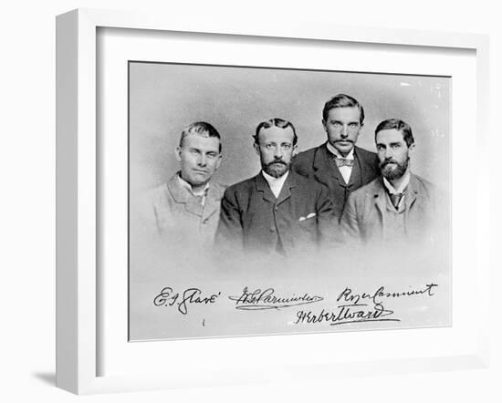 Roger Casement, Herbert Ward, E.J Glave and Friend-English Photographer-Framed Giclee Print