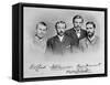 Roger Casement, Herbert Ward, E.J Glave and Friend-English Photographer-Framed Stretched Canvas