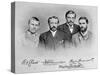 Roger Casement, Herbert Ward, E.J Glave and Friend-English Photographer-Stretched Canvas