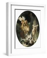 Roger Delivering Angelica-Jean-Auguste-Dominique Ingres-Framed Art Print