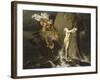 Roger délivrant Angélique-Jean-Auguste-Dominique Ingres-Framed Giclee Print