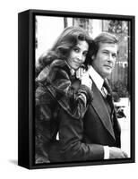 Roger Moore and Barbara Parkin-Associated Newspapers-Framed Stretched Canvas