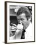 Roger Moore Drinking Coffee-Associated Newspapers-Framed Photo