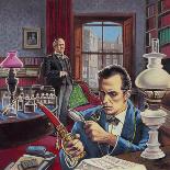 Sherlock Holmes in His Study-Roger Payne-Giclee Print