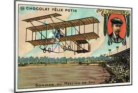 Roger Sommer Flying at the Spa Aviation Meeting, Belgium, 1909-null-Mounted Giclee Print