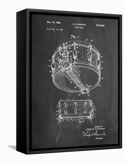 Rogers Snare Drum Patent-Cole Borders-Framed Stretched Canvas