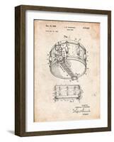 Rogers Snare Drum Patent-Cole Borders-Framed Art Print