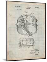 Rogers Snare Drum Patent-Cole Borders-Mounted Art Print