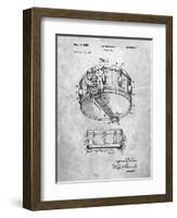 Rogers Snare Drum Patent-Cole Borders-Framed Art Print