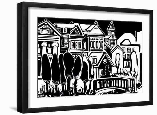 Rogue on the Bridge-Josh Byer-Framed Giclee Print