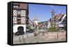 Rohrbrunnen Fountain and Oberturm Tower-Markus-Framed Stretched Canvas