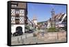 Rohrbrunnen Fountain and Oberturm Tower-Markus-Framed Stretched Canvas