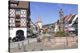 Rohrbrunnen Fountain and Oberturm Tower-Markus-Stretched Canvas