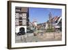 Rohrbrunnen Fountain and Oberturm Tower-Markus-Framed Photographic Print