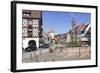 Rohrbrunnen Fountain and Oberturm Tower-Markus-Framed Photographic Print