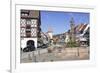 Rohrbrunnen Fountain and Oberturm Tower-Markus-Framed Photographic Print