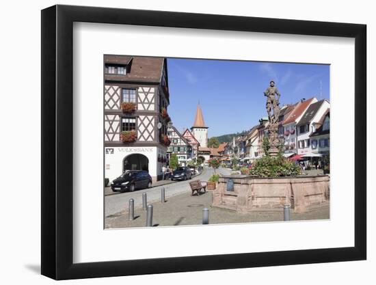 Rohrbrunnen Fountain and Oberturm Tower-Markus-Framed Photographic Print