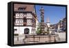 Rohrbrunnen Fountain on the Marketplace, Black Forest, Baden Wurttemberg, Germany-Markus Lange-Framed Stretched Canvas