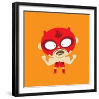 Rojo Flexing His Muscles-null-Framed Giclee Print