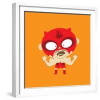 Rojo Flexing His Muscles-null-Framed Giclee Print