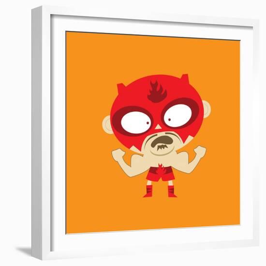 Rojo Flexing His Muscles-null-Framed Giclee Print