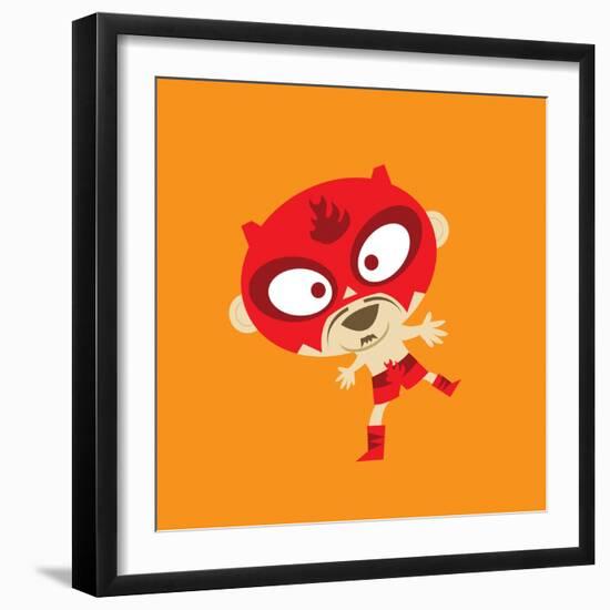 Rojo Standing On One Foot-null-Framed Giclee Print