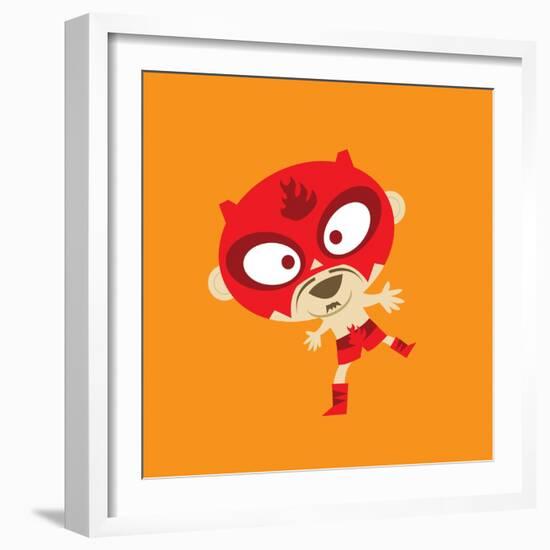 Rojo Standing On One Foot-null-Framed Giclee Print