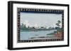 Rokugo Ferry-Ando Hiroshige-Framed Giclee Print