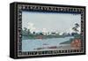 Rokugo Ferry-Ando Hiroshige-Framed Stretched Canvas