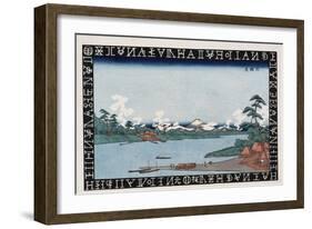 Rokugo Ferry-Keisai Eisen-Framed Giclee Print