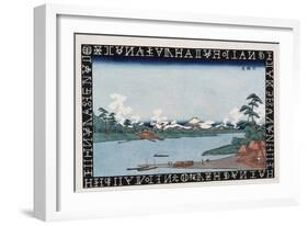 Rokugo Ferry-Keisai Eisen-Framed Giclee Print