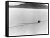 Roland Free Breaking World's Speed Record on Bonneville Salt Flats-Peter Stackpole-Framed Stretched Canvas