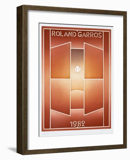 Roland Garros, 1982-Jean Michel Folon-Framed Limited Edition