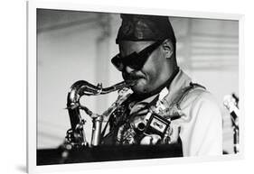 Roland Kirk, Ronnie Scott's, London, 1976-Brian O'Connor-Framed Photographic Print