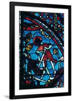 Roland pierces the giant Ferragut in the navel, stained glass, Chartres Cathedral, 1194-1260-Unknown-Framed Giclee Print