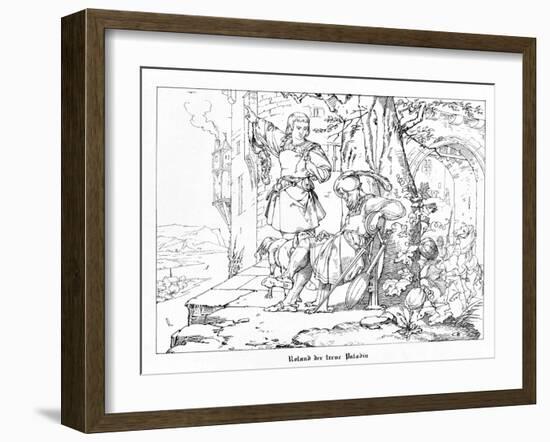 Roland, the Faithful Paladin, Engraved by J. Dielmann-Alfred Rethel-Framed Giclee Print