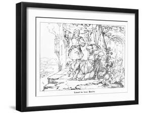 Roland, the Faithful Paladin, Engraved by J. Dielmann-Alfred Rethel-Framed Giclee Print