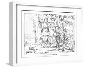 Roland, the Faithful Paladin, Engraved by J. Dielmann-Alfred Rethel-Framed Giclee Print