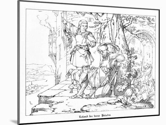 Roland, the Faithful Paladin, Engraved by J. Dielmann-Alfred Rethel-Mounted Giclee Print