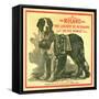 Roland the Largest St. Bernard in the World Trade Card-null-Framed Stretched Canvas