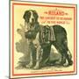 Roland the Largest St. Bernard in the World Trade Card-null-Mounted Giclee Print