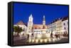 Rolands Fountain Dating from 1572, Bratislava, Slovakia, Europe-Christian Kober-Framed Stretched Canvas