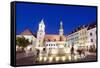 Rolands Fountain Dating from 1572, Bratislava, Slovakia, Europe-Christian Kober-Framed Stretched Canvas