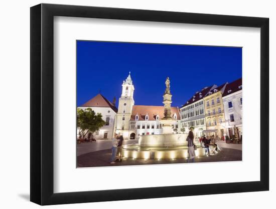 Rolands Fountain Dating from 1572, Bratislava, Slovakia, Europe-Christian Kober-Framed Photographic Print