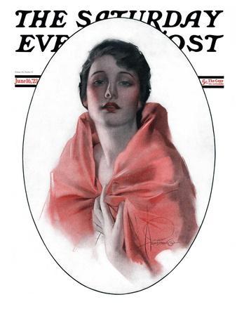 "Woman in Shawl," Saturday Evening Post Cover, June 16, 1923
