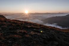 Sunrise in the Fladinger Mountain On the Left, Alps, South Tirol-Rolf Roeckl-Photographic Print