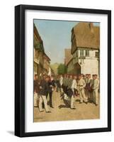 Roll-Call During on Maneuvers, before 1894-Carl Rochling-Framed Giclee Print