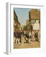 Roll-Call During on Maneuvers, before 1894-Carl Rochling-Framed Giclee Print