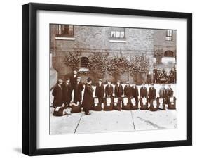 Roll Call of Boys About to Emigrate to Canada, Essex, 1908-null-Framed Premium Photographic Print